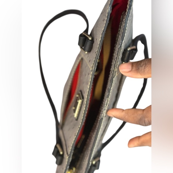 Dooney & Bourke Gray Ostrich Lexington Purse - Picture 13 of 17